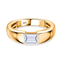 Moissanite 0.70 ctw Ring in Vermeil YG Over Sterling Silver (Size 11.5)