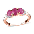 Premium Montepuez Ruby and Multi Gemstone Ring in Vermeil Rose Gold Over Sterling Silver (Size 10.0) 1.40 ctw - Sticky add to cart bar