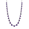 D'Joy African Amethyst and White Zircon Necklace 18 Inches in Platinum Over Sterling Silver 21.40 ctw - Sticky add to cart bar