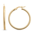 Italian 10K Yellow Gold Diamond-cut Hoop Earrings 1.35 Grams - Sticky add to cart bar