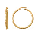 Italian Diamond-cut Hoop Earrings in 10K Yellow Gold 2 Grams - Sticky add to cart bar