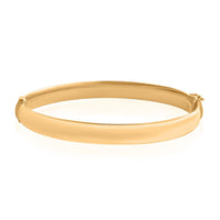 Italian 10K Yellow Gold Bangle Bracelet (7.0 In) 7.70 Grams