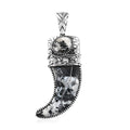 Artisan Crafted White Buffalo Bear Claw Men's Pendant without Chain in Sterling Silver 21.25 ctw - Sticky add to cart bar