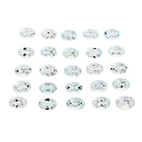 AAAA Sao Domingos Aquamarine Set of 25 (Ovl 6x4 mm) 10.00 ctw