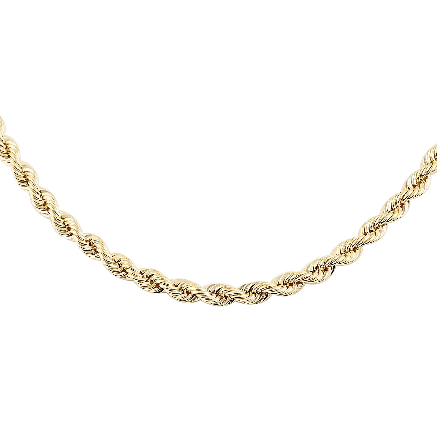 10K Yellow Gold 2.1mm Quint Rope Chain Necklace 22 Inches 2.80 Grams