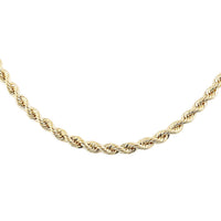 10K Yellow Gold 2.1mm Quint Rope Chain Necklace 22 Inches 2.80 Grams