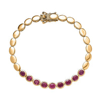 African Ruby Fancy 4.95 ctw Bracelet in Vermeil YG Over Sterling Silver (7.50 In)