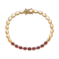 African Ruby Fancy 4.95 ctw Bracelet in Vermeil YG Over Sterling Silver (8.00 In)