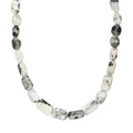 Artisan Crafted White Buffalo Necklace 18-20 Inches in Rhodium Over Sterling Silver 176.00 ctw - Sticky add to cart bar
