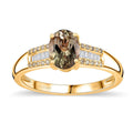 Luxoro 14K Yellow Gold AAA Turkizite, Natural Yellow and White Diamond I2 Ring (Size 6.0) 1.65 ctw - Sticky add to cart bar