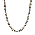 TLV Premium Multi-Tourmaline, White Zircon Necklace (18 Inches) in Platinum Over Sterling Silver 22.25 ctw - Sticky add to cart bar