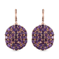 TLV Karis African Amethyst Lever Back Earrings in 18K YG Plated 13.85 ctw