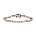 Moissanite 5.20 ctw Tennis Bracelet, Moissanite Bracelet, Line Bracelet, Platinum Over Sterling Silver Bracelet (7.25 In) - Sticky add to cart bar