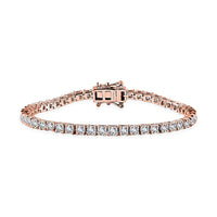 Moissanite 5.20 ctw Tennis Bracelet, Moissanite Bracelet, Line Bracelet, Platinum Over Sterling Silver Bracelet (7.25 In)