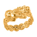 24K Yellow Gold Electroform Pixiu Ring (Size 6.0) 2.40 Grams - Sticky add to cart bar