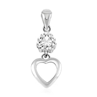 950 Platinum Heart Pendant 1.80 Grams