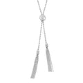 950 Platinum Beaded Necklace with Tassels Necklace 20-22 Inches 16.50 Grams - Sticky add to cart bar