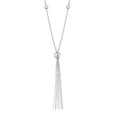 950 Platinum Beaded Necklace with Tassels 20-22 Inches 16 Grams - Sticky add to cart bar