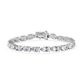 Brazilian Petalite and White Zircon Bracelet in Platinum Over Sterling Silver (7.25 In) 12.40 ctw - Sticky add to cart bar