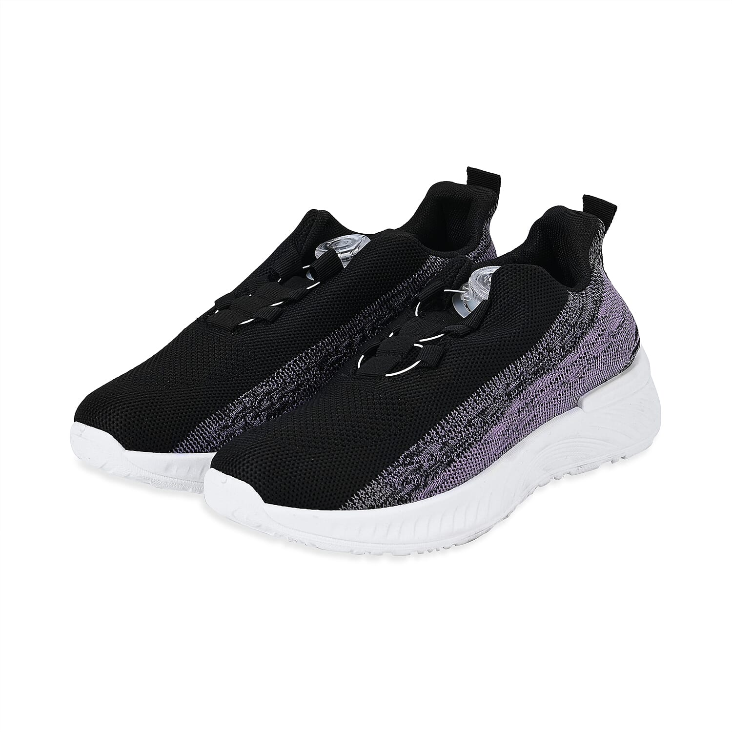 Rotary Buckle Tennis Black Shoe - US 6-6.5