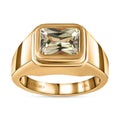 Luxoro 14K Yellow Gold AAA Turkizite Solitaire Men's Ring 8 Grams 3.75 ctw (Del. in 10-12 Days) - Sticky add to cart bar