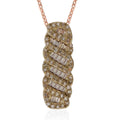 Natural Champagne Diamond Pendant in Vermeil Rose Gold Over Sterling Silver 0.50 ctw - Sticky add to cart bar