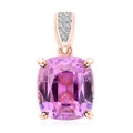 Iliana 18K Rose Gold AAA Patroke Kunzite and G-H SI Diamond Pendant 6.25 ctw - Sticky add to cart bar