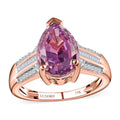 Luxoro 14K Rose Gold AAA Patroke Kunzite and I2 Diamond Ring (Size 10.5) 4.60 Grams 5.60 ctw - Sticky add to cart bar