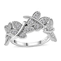 Diamond Ring in Platinum Over Sterling Silver (Size 10.0) 0.25 ctw - Sticky add to cart bar