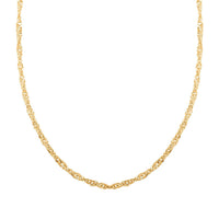 Grande Bella Singapore Italian Chain Necklace in 10K Yellow Gold 2.17 Grams 18 Inches