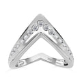 Moissanite Ring in Rhodium Over Sterling Silver (Size 6.5) 0.55 ctw - Sticky add to cart bar