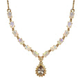 AAA Turkizite and Multi Gemstone 3.20 ctw Necklace 18-20 Inches in Vermeil Yellow Gold Over Sterling Silver - Sticky add to cart bar
