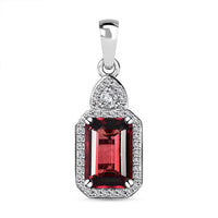 Rhapsody 950 Platinum AAAA Ouro Fino Rubellite and E-F VS Diamond Pendant without Chain 2.40 ctw