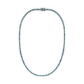 Betroka Blue Apatite Tennis Necklace 18 Inches in Platinum Over Sterling Silver 18.35 ctw - Sticky add to cart bar