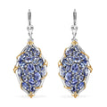 Tanzanite Lever Back Earrings in 14K YG and Platinum Over Sterling Silver 5.50 ctw - Sticky add to cart bar