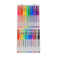 60 Pack Gel Pens Set with Storage Box for Coloring Books Drawing Painting Writing