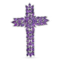 TLV Lusaka Amethyst Cross Pendant in Platinum Over Sterling Silver 7.85 ctw - Sticky add to cart bar