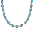 Premium Sleeping Beauty Turquoise 23.80 ctw Necklace 18-20 Inches in Platinum Over Sterling Silver - Sticky add to cart bar
