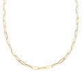 Stiletto Paperclip Italian 10K Yellow Gold Chain Necklace 18-20 Inches 4.17 Grams - Sticky add to cart bar