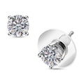 Strontium Titanate Stud Earrings in Platinum Over Sterling Silver 2.50 ctw - Sticky add to cart bar