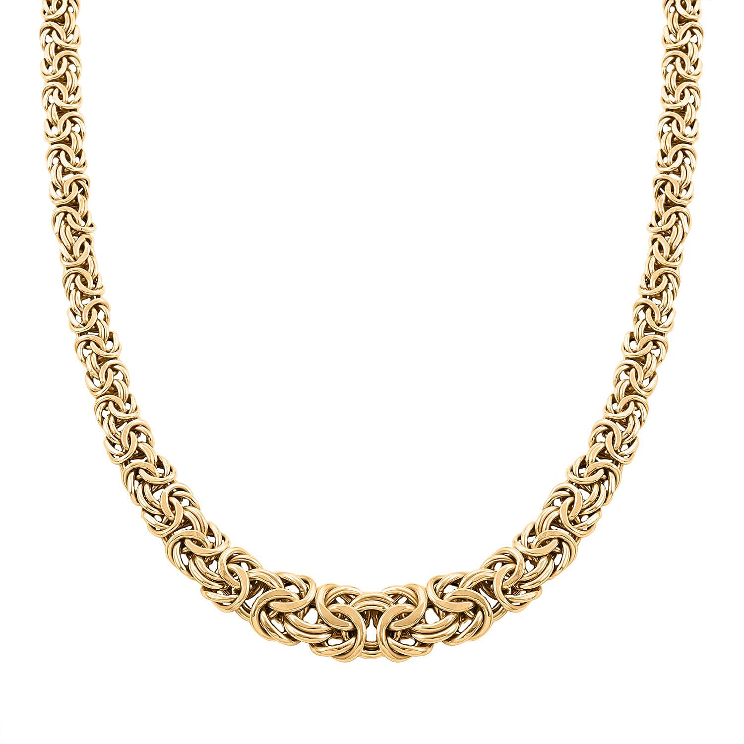 Bizantina Italian 10K Yellow Gold Chain Necklace 20 Inches 23.70 Grams