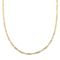 Bella Singapore Italian 10K Yellow Gold Chain Necklace 22 Inches 2.89 Grams
