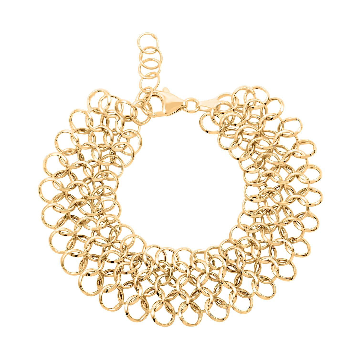 Cascata Di Bolle Italian 10K Yellow Gold Bracelet (7.0-8.0In) 6.45 Grams