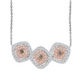 Modani 14K Rose and White Gold VS-SI Natural Pink and White Diamond Necklace 18 Inches 5.85 Grams 1.40 ctw - Sticky add to cart bar