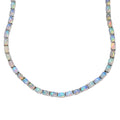 Ethiopian Welo Opal and Diamond Necklace 18 Inches in Platinum Over Sterling Silver 22.90 ctw - Sticky add to cart bar