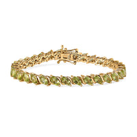 Premium African Amethyst Tennis Bracelet in Vermeil YG Over Sterling Silver (6.50 In) 7.25 ctw