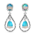 Ethiopian Welo Opal Dangle Earrings in Platinum Over Sterling Silver 1.00 ctw - Sticky add to cart bar