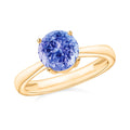 Tanzanite Solitaire Ring in Platinum Over Sterling Silver (Size 10) 1.45 ctw - Sticky add to cart bar