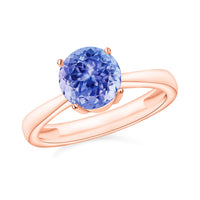 Tanzanite Solitaire Ring in Platinum Over Sterling Silver (Size 10) 1.45 ctw