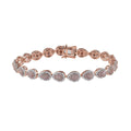 Luxoro 10K Rose Gold Natural Pink and White Diamond (I3-G-H)Bracelet (7.25 In) 10 Grams 2.50 ctw - Sticky add to cart bar